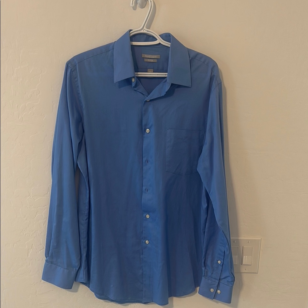 Van Heusen Blue Dress Shirt Classic Style